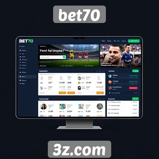 Plataforma de apostas Bet70 apresenta nova interface