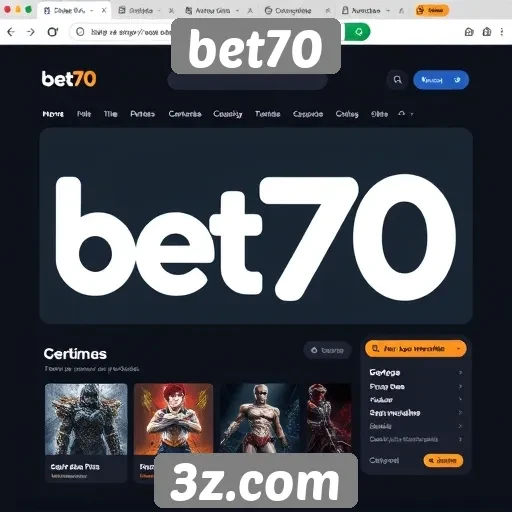 Interface do usuário do site bet70 é amigável e intuitiva